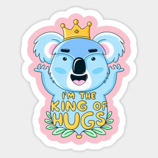 Koala The King of Hugs Sticker